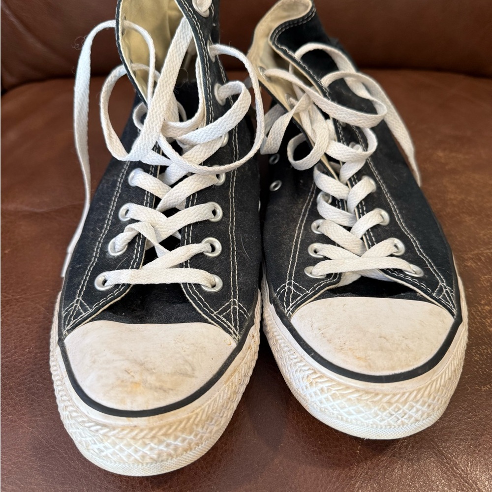Converse Black and Cream High-Tops